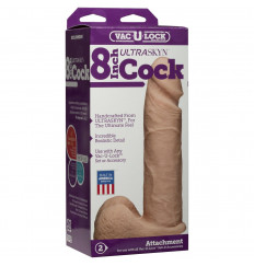 Ультрареалистичная насадка для трусиков Vac-U-Lock 8  ULTRASKYN Cock - 20,57 см.