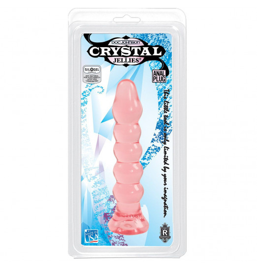 Анальная елочка из розового геля Crystal Jellies Anal Plug Bumps - 15,2 см. Анальная елочка из розового геля Crystal Jellies Anal Plug Bumps - 15,2 см.