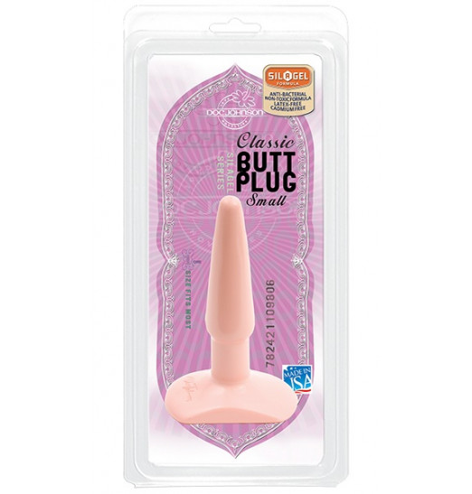 Телесная анальная пробка SMALL