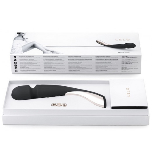 Профессиональный массажер Smart Wand Medium черного цвета