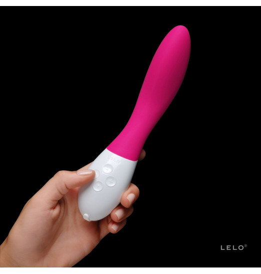 Вибромассажер Mona 2 ярко-розового цвета - 20 см.