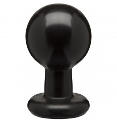 Круглая черная анальная пробка Classic Round Butt Plugs Large - 12,1 см.