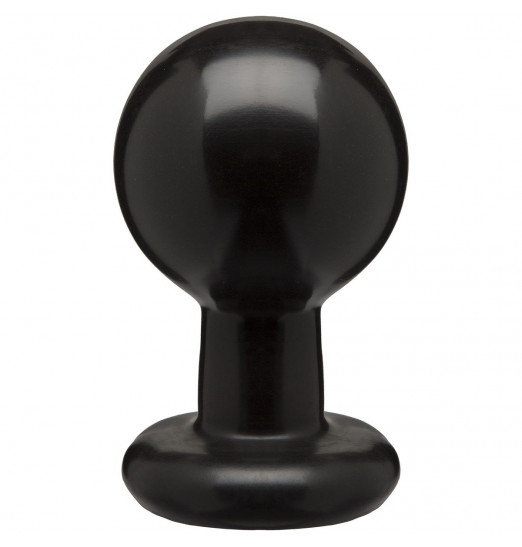 Круглая черная анальная пробка Classic Round Butt Plugs Large - 12,1 см.