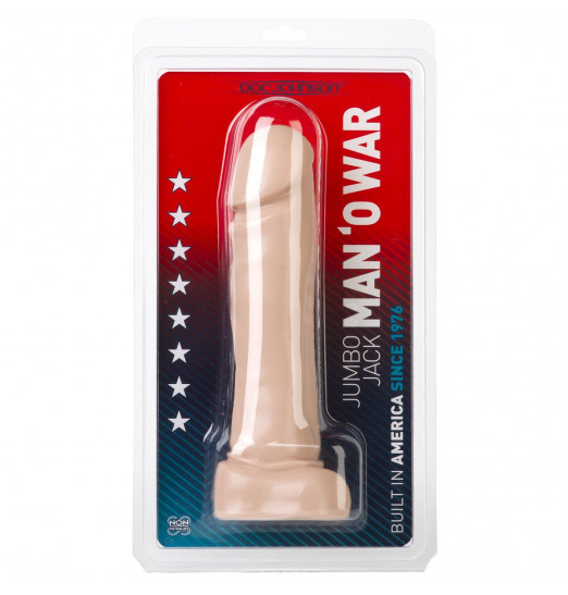 Телесный дилдо Jumbo Jack MAN O  WAR - 25 см.