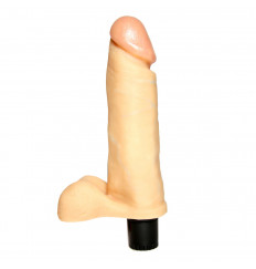 Вибратор с мошонкой №1 - 18,5 см.