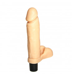 Реалистичный вибратор с мошонкой №1 - 18,5 см.