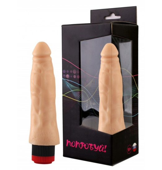 Вибратор телесного цвета №3 - 17 см.