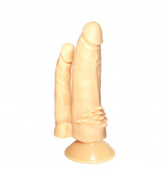 Анально-вагинальный фаллоимитатор с шипами на присоске №11 - 15,5 см.