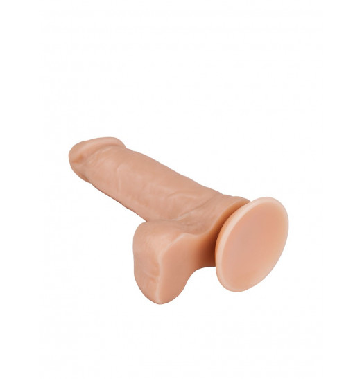 Телесный фаллоимитатор на присоске №2 - 16 см. Телесный фаллоимитатор на присоске №2 - 16 см.