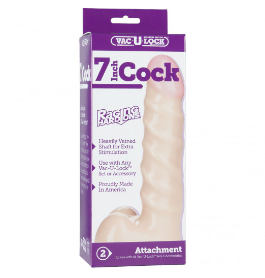 Анальная насадка Vac-U-Lock 7  Raging hard-On Cock - 18 см.