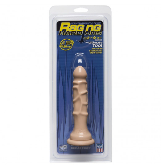 Анальный фаллос Raging Hard-Ons Slimline with Suction Cup 4.5  Dong - 15,5 см.