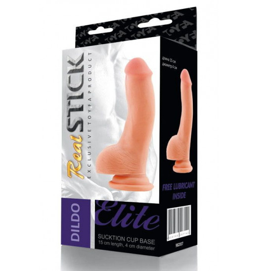 Телесный дилдо на присоске - 18 см.