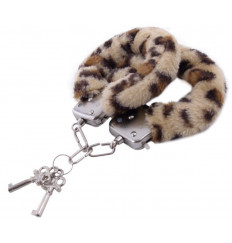 Наручники с леопардовым принтом на опушке