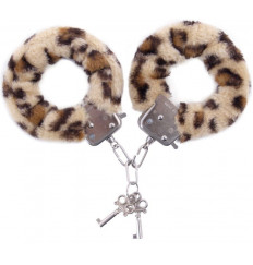 Наручники с леопардовым принтом на опушке