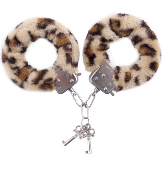 Наручники с леопардовым принтом на опушке