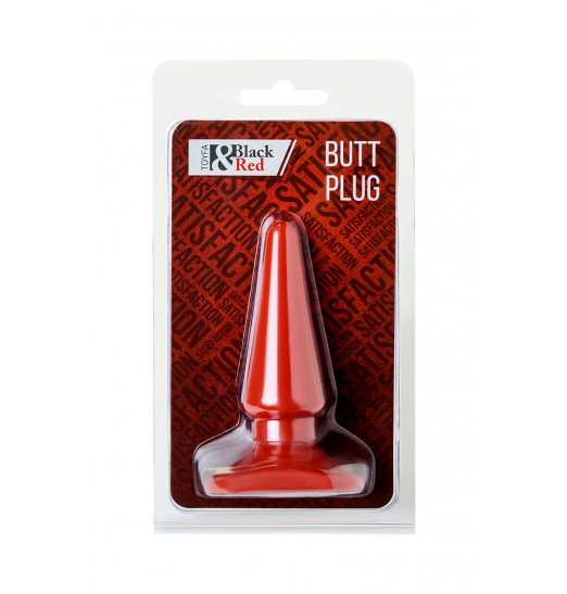 Красная анальная втулка Black Red - 10 см.