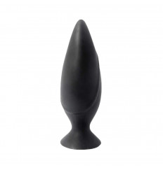 Черная большая анальная пробка Mojo Spades Large Butt Plug - 12 см.