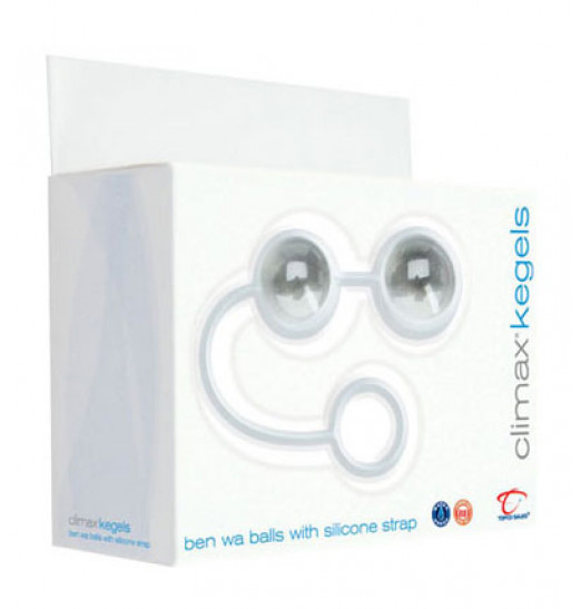 Стеклянные вагинальные шарики Climax Kegels Ben Wa Balls with Silicone Strap