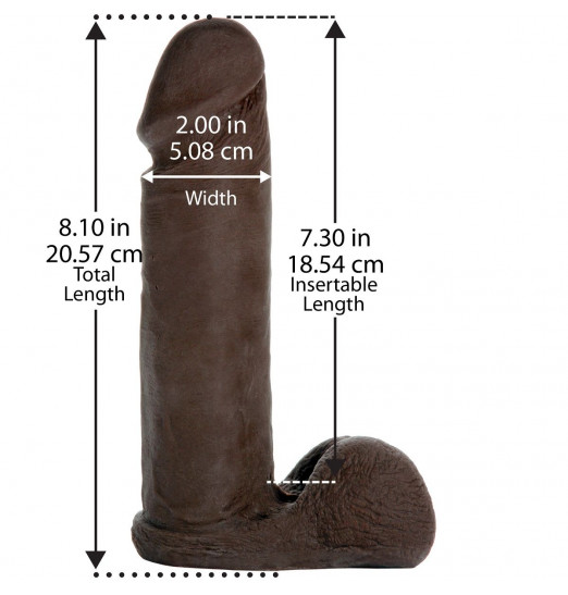 Насадка-реалистик Vac-U-Lock 8  ULTRASKYN Cock - 20,6 см.