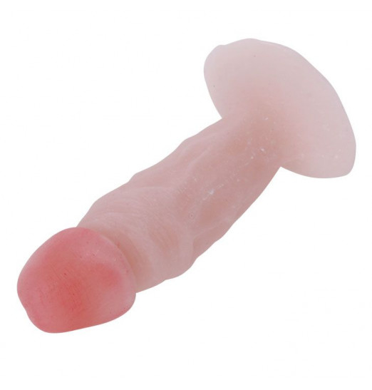 Фаллоимитатор-реалистик на круглом основании - 11 см. Фаллоимитатор-реалистик на круглом основании - 11 см.