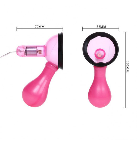 Розовые присоски-вибромассажеры для сосков