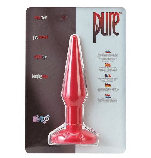 Красная анальная втулка Pure - 11,5 см.