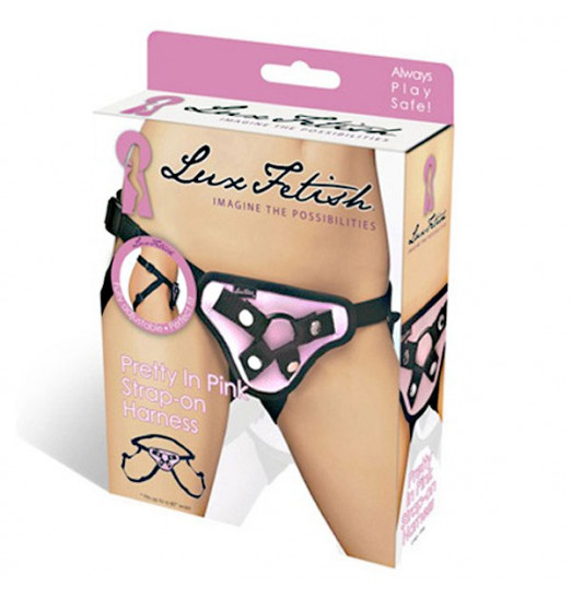 Черно-розовые трусики для страпона Черно-розовые трусики для страпона