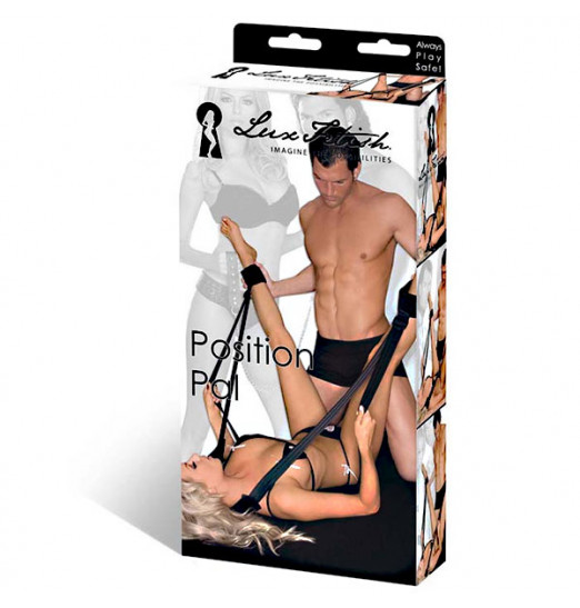 Черная поддержка с подкладкой для комфорта шеи с манжетами на лодыжки