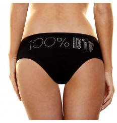 Трусики-слип с надписью стразами 100% DTF