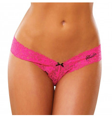 Розовые трусики-стринги на широкой резинке