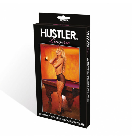 Комбинированные колготки - с крупной сеткой спереди и мелкой сзади