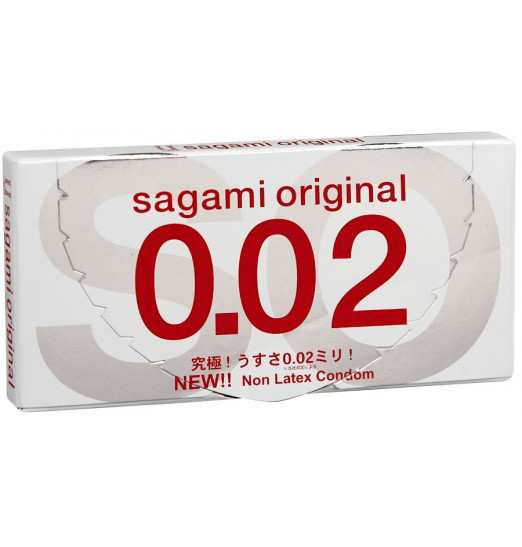 Ультратонкие презервативы Sagami Original 0.02 - 2 шт.
