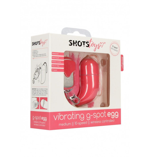 Розовое виброяйцо Vibrating G-spot Egg medium с пультом ДУ