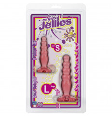 Набор из двух розовых анальных втулок Crystal Jellies Anal Trainer Kit