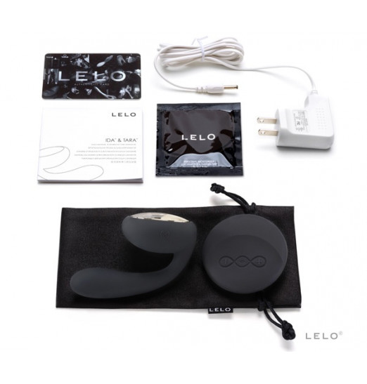 Черный вибромассажер для пар Ida Black