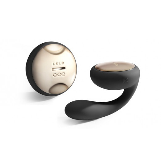 Черный вибромассажер для пар Ida Black