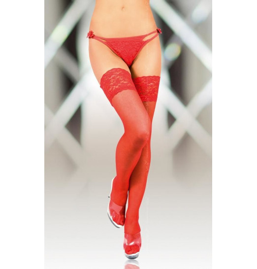 Классические чулки с кружевной резинкой на силиконе
