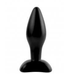Чёрная анальная пробочка Small Silicone Plug - 11 см.