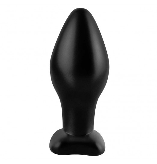Черная анальная пробка среднего размера Large Silicone Plug - 13 см.