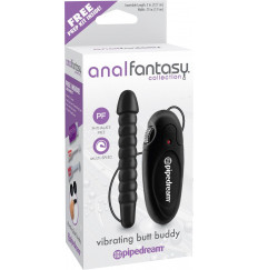 Анальный вибростимулятор с выносным пультом управления - 12,7 см.