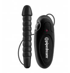 Анальный вибростимулятор с выносным пультом управления - 12,7 см.