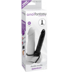 Анальный страпон - двойное проникновение