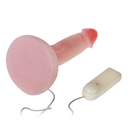 Вибромассажер-реалистик на плоской подошве - 20,5 см. Вибромассажер-реалистик на плоской подошве - 20,5 см.