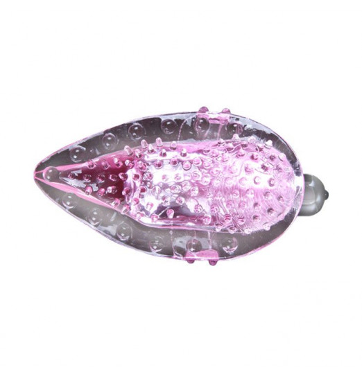 Розовая вибронасадка на пальчик для стимуляции клитора Розовая вибронасадка на пальчик для стимуляции клитора