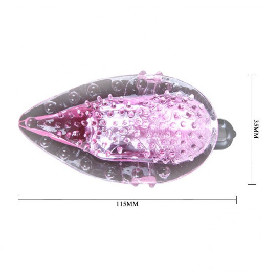 Розовая вибронасадка на пальчик для стимуляции клитора Розовая вибронасадка на пальчик для стимуляции клитора