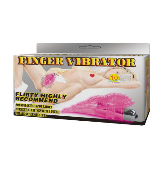 Розовая вибронасадка на пальчик для стимуляции клитора Розовая вибронасадка на пальчик для стимуляции клитора