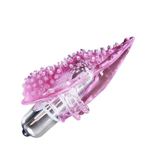 Розовая вибронасадка на пальчик для стимуляции клитора Розовая вибронасадка на пальчик для стимуляции клитора