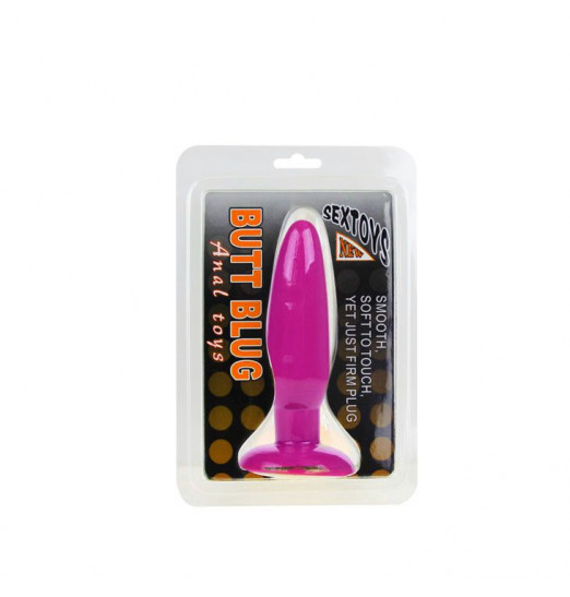 Розовая анальная пробка с подошвой-присоской - 13,5 см. Розовая анальная пробка с подошвой-присоской - 13,5 см.