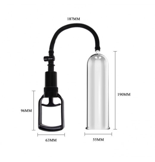 Вакуумная помпа со сменными уплотнительными насадками - 19 см.