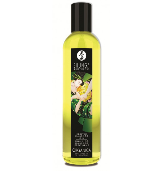 Массажное масло Organica с ароматом зеленого чая - 250 мл.